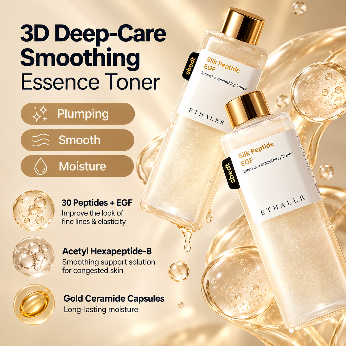 Silk Peptide Toner | Hydrates & Softens From the First Step